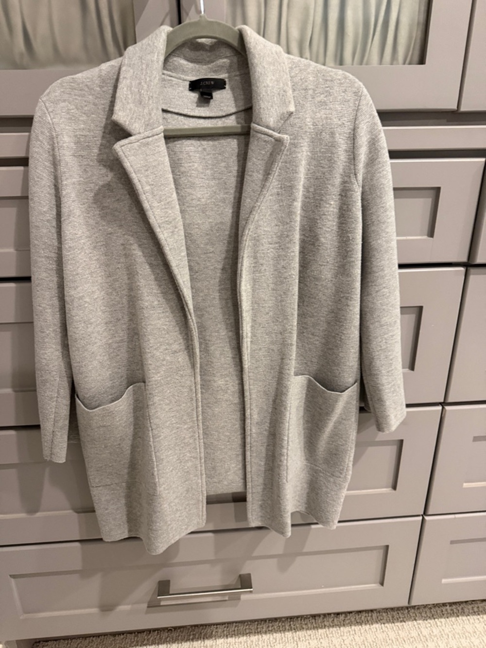 J Crew Light Gray Open-Front Women's Sweater Cardigan